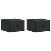 vidaXL Vegghengdur n&aelig;turbor&eth;sk&aacute;pur 2 pcs Svartur 34,5 x 33 x 20 cm