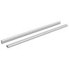 vidaXL Sk&aacute;pstangir 2 pcs Silfur 664 x 15 x 29 mm &Aacute;lblenda