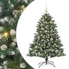 vidaXL Gervi j&oacute;latr&eacute; me&eth; 150 LED Gr&aelig;nn 120 cm PVC, plast og st&aacute;l