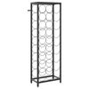vidaXL V&iacute;nrekki fyrir 27 Fl&ouml;skur Svartur 34x18x100 cm Sm&iacute;&eth;aj&aacute;rn