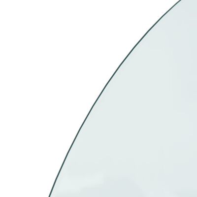 vidaXL Glerplata fyrir Arinn Hálfhringlaga 1000x500 mm