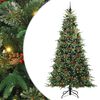 vidaXL Gervi hengdu j&oacute;latr&eacute; me&eth; 300 LED Gr&aelig;nn 240 cm PE og PVC