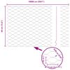 vidaXL Gir&eth;ingarp&oacute;stur Silfur 100 x 0,4 m (50 mm net) St&aacute;l