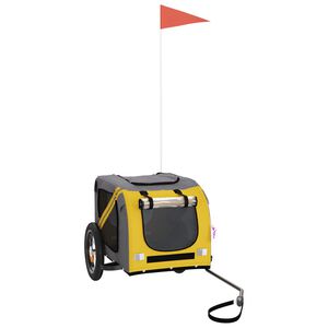 vidaXL G&aelig;lud&yacute;rakerra fyrir Hj&oacute;l Gul og Gr&aacute; Oxfordefni og J&aacute;rn