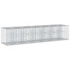 vidaXL Gabion h&aelig;kka&eth; r&uacute;m 2 pcs Silfur 260 x 60 x 55 cm