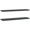 vidaXL Vegghillur 2 stk. 100x23,5 cm Svart Ry&eth;fr&iacute;tt St&aacute;l