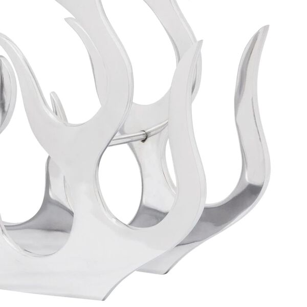 vidaXL Standur fyrir 11 V&iacute;nfl&ouml;skur Silfurlita&eth;ur &Aacute;l