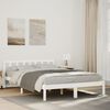 vidaXL S&eacute;rlega L&ouml;ng R&uacute;mgrind &aacute;n D&yacute;nu Hv&iacute;t 160x210 cm Gegnheil Fura