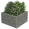 vidaXL Gabion Grj&oacute;tkassi Upph&aelig;kka&eth; Bl&oacute;maker S&iacute;nkh&uacute;&eth;a&eth; st&aacute;l 90x90x50 cm