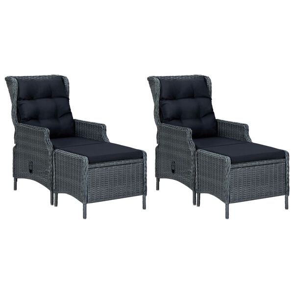 vidaXL 5 Hluta Gar&eth;bor&eth;stofusett D&ouml;kkgr&aacute;tt