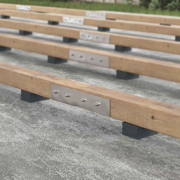 vidaXL G&uacute;mm&iacute;grj&oacute;t palla pad Svart 6 x 9 x 1 cm G&uacute;mm&iacute;