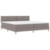 vidaXL LED Box Spring R&uacute;m me&eth; LED r&aelig;mum M&oacute;gr&aacute;r 200 x 200 cm d&uacute;kur