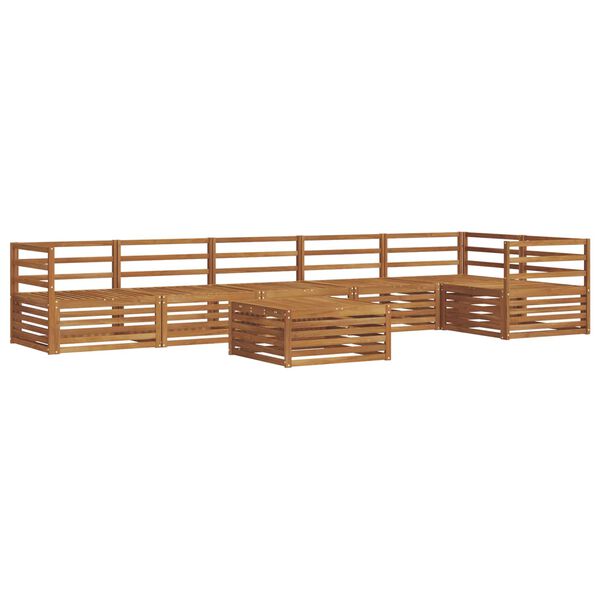 vidaXL &Uacute;ti s&oacute;fasett 7 pcs N&aacute;tt&uacute;rulegur Hrein akas&iacute;utr&eacute;