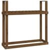 vidaXL Eldivi&eth;arrekki Hunangsbr&uacute;n 110x35x108,5 cm Gegnheil Fura