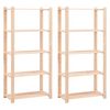vidaXL Geymslurekkar 5 Hillur 2 stk. 80x38x170 cm Gegnheil Fura 250 kg