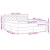 vidaXL LED Box Spring R&uacute;m me&eth; d&yacute;nu D&ouml;kkbl&aacute;r 180 x 200 cm Flauel