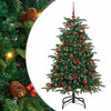 vidaXL Gervi j&oacute;latr&eacute; me&eth; 150 LED Gr&aelig;nn 150 cm PVC, Metall og Plastefni