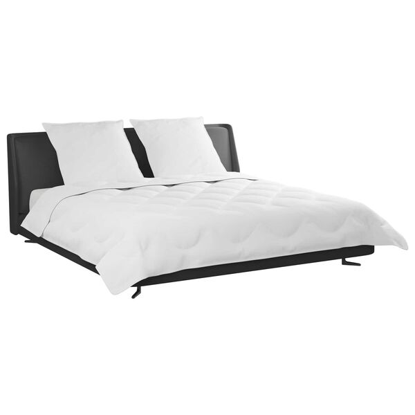 vidaXL S&aelig;ng me&eth; kodda 3 pcs Hv&iacute;tt Microfleece