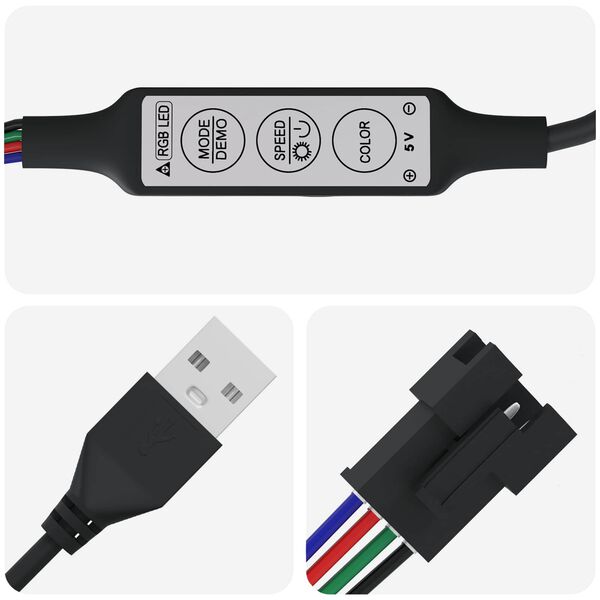 vidaXL LED strimill 2 pcs Svartur og Hv&iacute;tt 1745 mm Kopar og plast