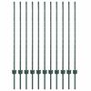 vidaXL Gir&eth;ingarp&oacute;stur 11 pcs Gr&aelig;nn 120 cm St&aacute;l