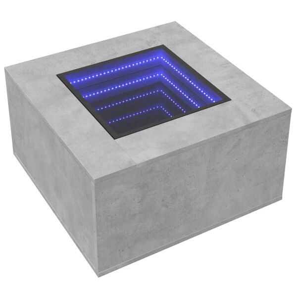 vidaXL S&oacute;fabor&eth; me&eth; LED Steypugr&aacute;tt 60x60x40 cm Samsettur Vi&eth;ur