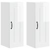 vidaXL Eldh&uacute;s sk&aacute;pur Kalmar 2 pcs H&aacute;gloss hv&iacute;tur 30 x 31 x 80 cm