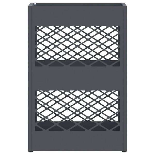 vidaXL Regnhlífastendur með geymslu Antrasít 28 x 12 x 41 cm Stál