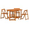 vidaXL Garðborð 5 pcs Brúnn 110 x 60 x 72 cm Gegnheill akasíuviður