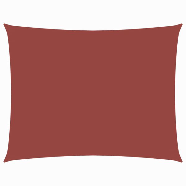 vidaXL S&oacute;lskyggni S&oacute;lsegl Oxfordd&uacute;kur R&eacute;tthyrnt 5x6 m Leirbr&uacute;nt