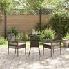 vidaXL Garður borðsett 3 pcs Brúnn Poly rattan