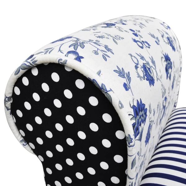 vidaXL Bekkur B&uacute;tasaumur Bl&aacute;r & Hv&iacute;tur