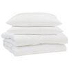 vidaXL Sumars&aelig;ng me&eth; kodda 3 pcs Hv&iacute;tt Microfleece