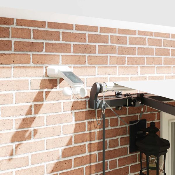 vidaXL R&uacute;&eth;ufegar me&eth; Hv&iacute;tt 400 &times; 350 cm P&oacute;l&yacute;ester