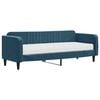 vidaXL Svefns&oacute;fi me&eth; D&yacute;nu Bl&aacute;r 80x200 cm Flauel