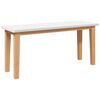 vidaXL Bekkur 90 cm Solid Wood G&uacute;mm&iacute;