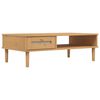 vidaXL S&oacute;fabor&eth; SENJA Rattan Br&uacute;nn 100x55x33 cm Gegnheil Fura