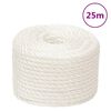 vidaXL Vinnureipi Hv&iacute;tt 12 mm 25 m P&oacute;l&yacute;pr&oacute;p&yacute;len