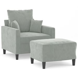 vidaXL Stofust&oacute;ll me&eth; F&oacute;tskemli V&iacute;nrau&eth;ur 60 cm Flauel