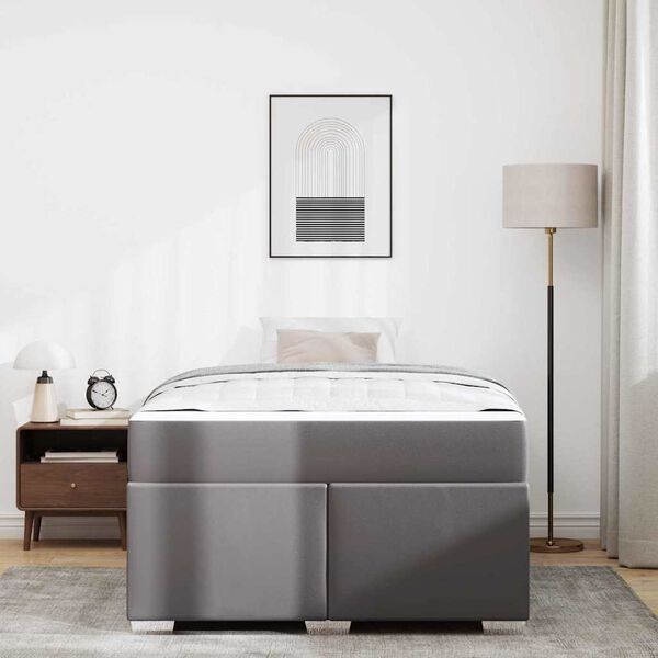 vidaXL Ramsv&iacute;k me&eth; d&yacute;nu Gr&aacute;r 120 x 200 cm d&uacute;kur