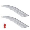 vidaXL Folding m&oacute;torhj&oacute;l ramps 340 kg &aacute; rampinn 2 pcs Silfur &Aacute;l
