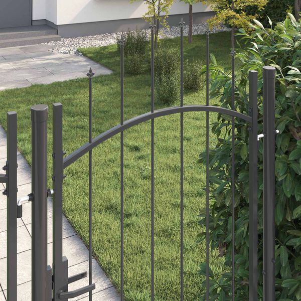 vidaXL Gar&eth;hli&eth; me&eth; l&aacute;s Gr&aacute;r 200 x 100 cm St&aacute;l