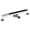 vidaXL Sturtu fr&aacute;rennsli me&eth; gleri me&eth; 360&deg; s&yacute;rum Svartur 60 cm