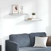 vidaXL Vegghengdar Hillur 2 stk. Steypugr&aacute;ar 50x23x3,8 cm MDF