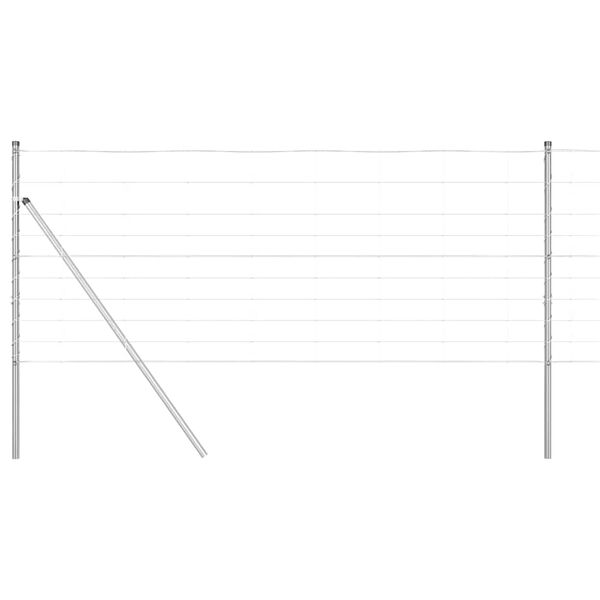 vidaXL Gir&eth;ingarp&oacute;stur Galvaniseru&eth; 25 x 1 m St&aacute;l