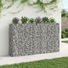 vidaXL Gabion h&aelig;kka&eth; r&uacute;m 3 pcs Silfur 250 x 50 x 150 cm
