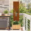 vidaXL Garðs búnað skjár Dýramynstur Rusty 32 x 140 cm Veðrað stál