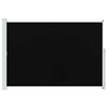 vidaXL Útdraganlegur Skjólveggur 200x300 cm Svartur