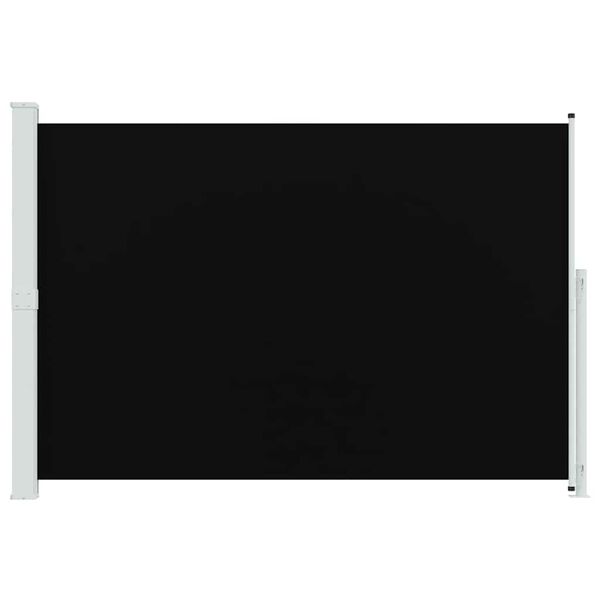 vidaXL Útdraganlegur Skjólveggur 200x300 cm Svartur