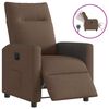 vidaXL Electric Recliner st&oacute;ll Br&uacute;nt efni