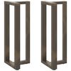 vidaXL barbor&eth;sf&aelig;tur T-laga 2 stk svart 40x35x(100-101) cm st&aacute;l